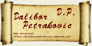 Dalibor Petraković vizit kartica
